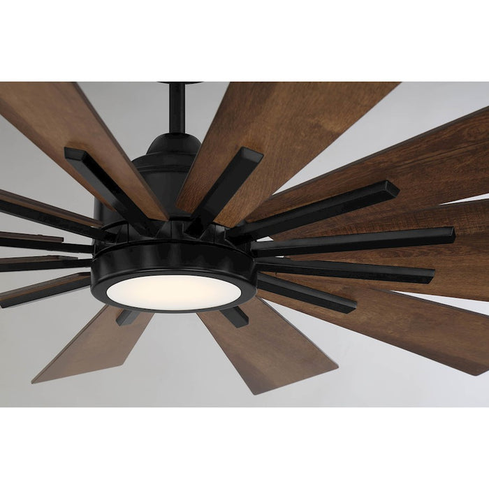 Savoy Meridian 60" LED Ceiling Fan, Matte Black/White