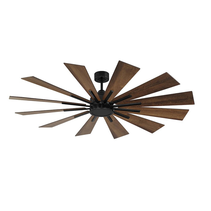 Savoy Meridian 60" LED Ceiling Fan, Matte Black/White