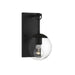 Meridian Farmhouse 1 Light 11" Outdoor Wall Lantern, Black/Clear - M50029BK