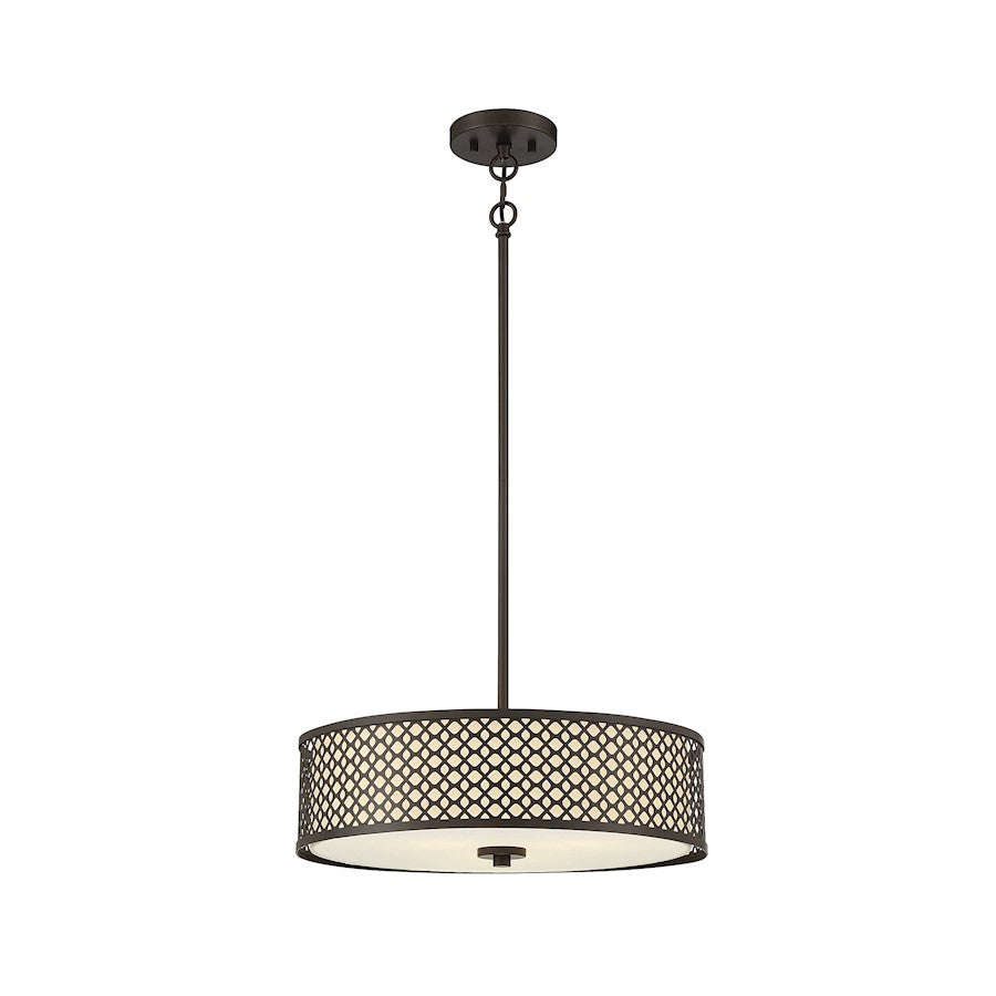 Meridian Mid-Century Modern 3 Light 5" Pendant, Oil Rubbed Bronze - M70108ORB