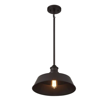 1 Light 8" Pendant, Natural Brass