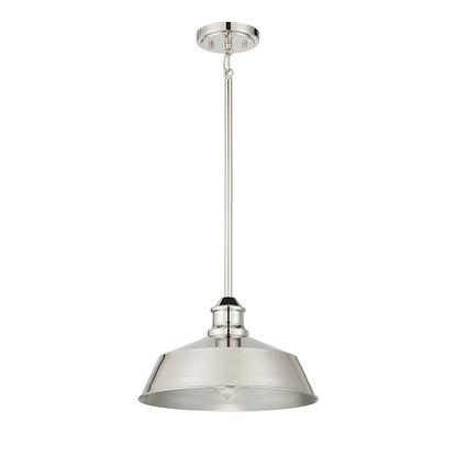 1 Light 8" Pendant, Natural Brass