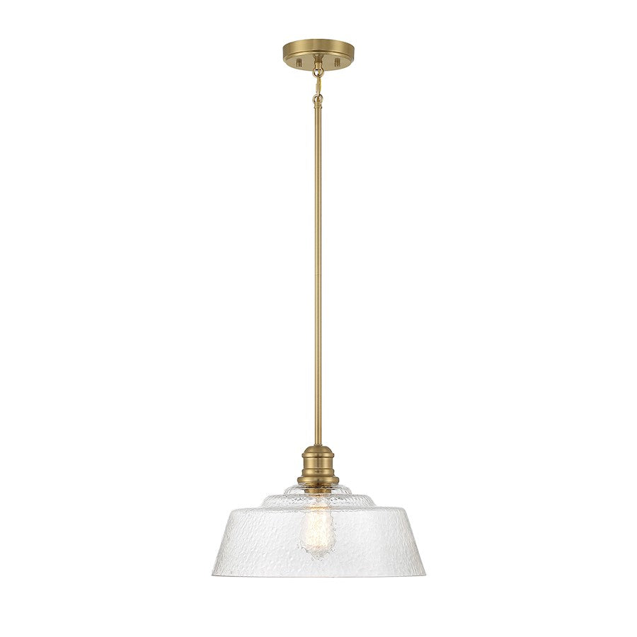 Meridian Vintage 1 Light Pendant, Natural Brass/Vintage - M7023NB