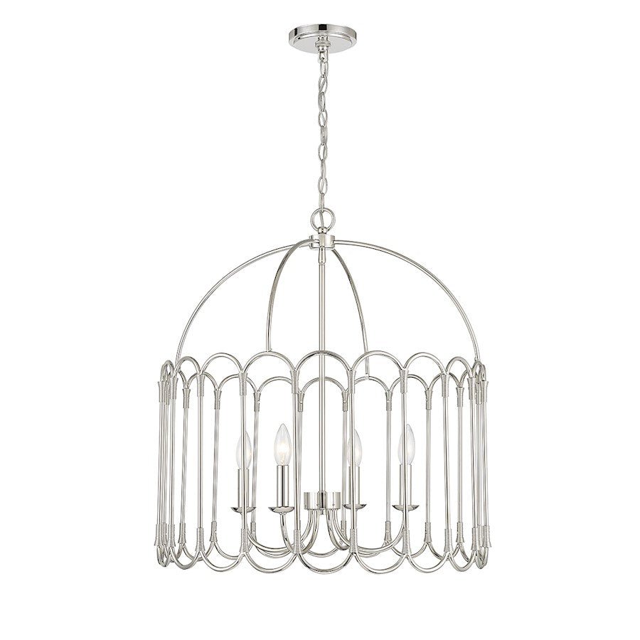 Savoy Meridian 4 Light Pendant, Polished Nickel - M7029PN