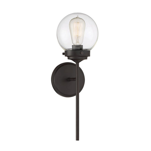 Meridian Modern 1 Light 18" Wall Sconce, Oil Rubbed Bronze/Clear - M90025ORB