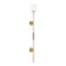 Meridian Bohemian 1 Light Wall Sconce, Natural Brass/Leather Accent - M90063NB