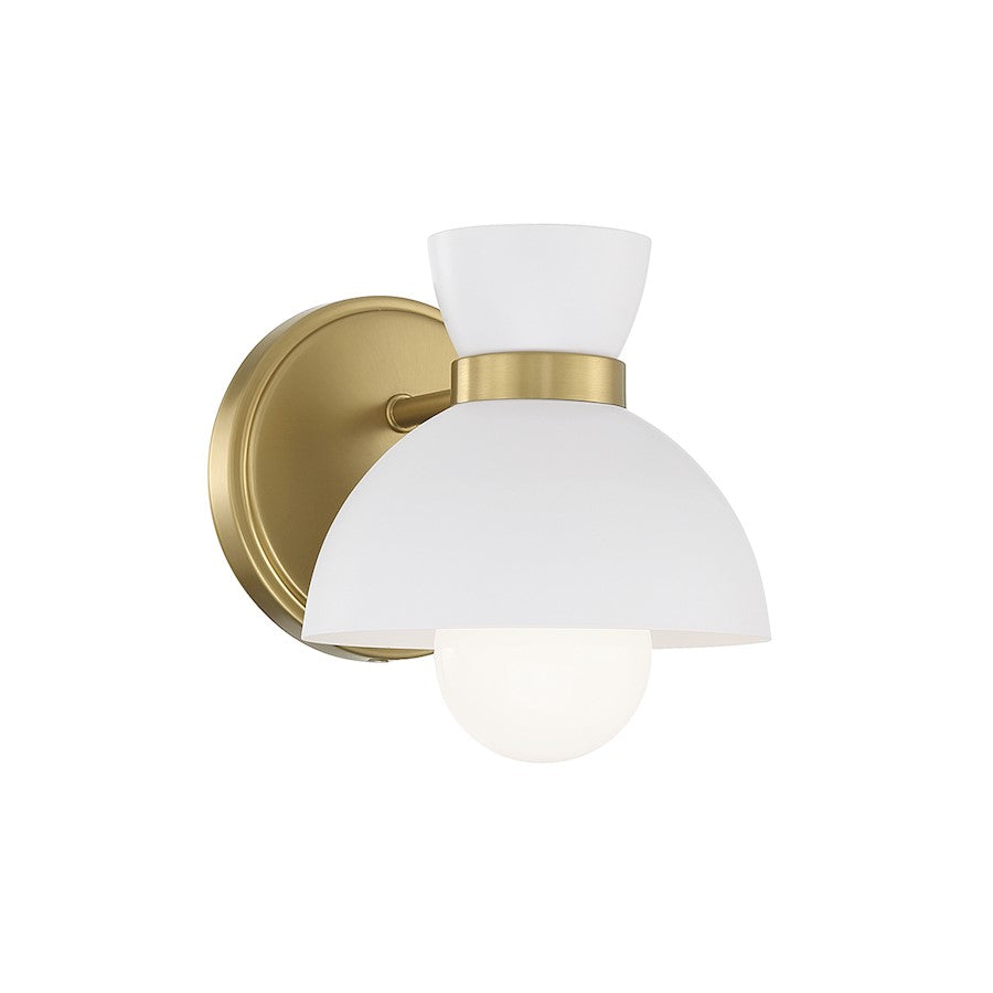 Savoy Meridian 1 Light 6" Wall Sconce, Natural Brass - M90101NB