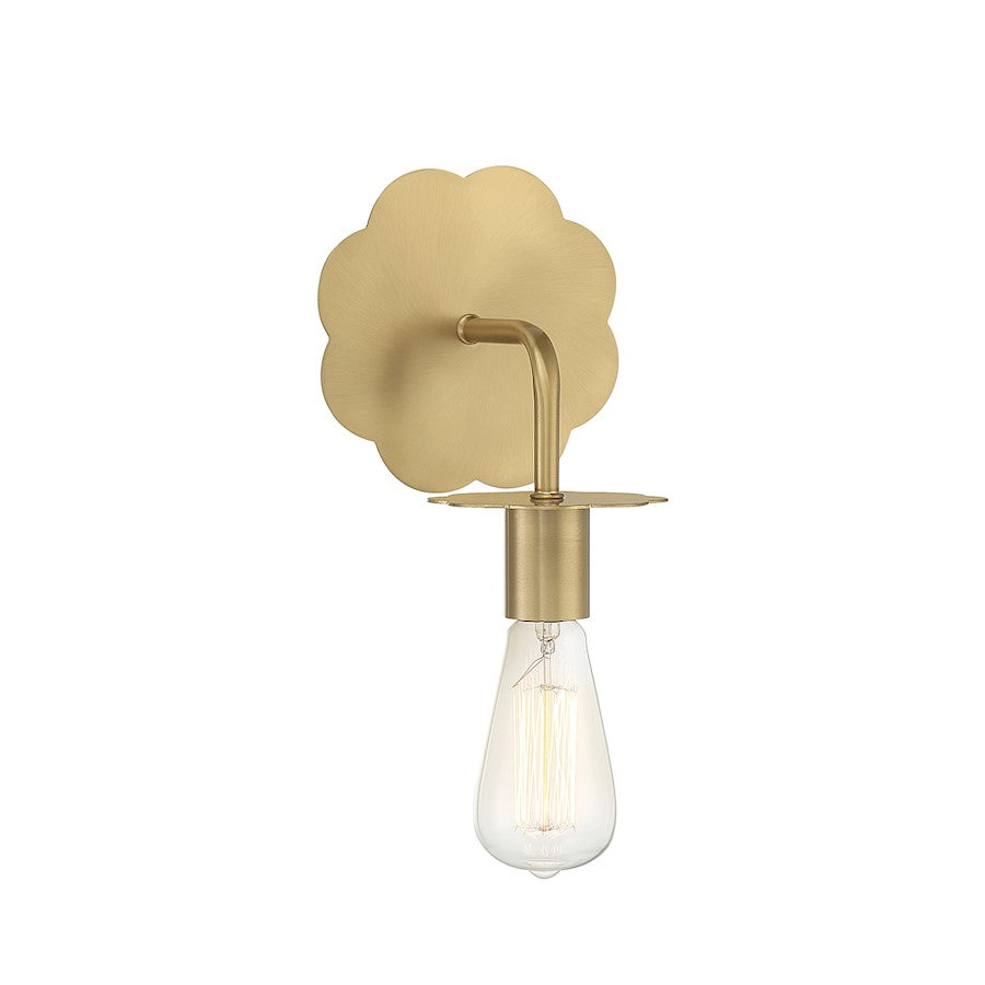 Savoy Meridian 1 Light 8"Wall Sconce, Natural Brass - M90104NB