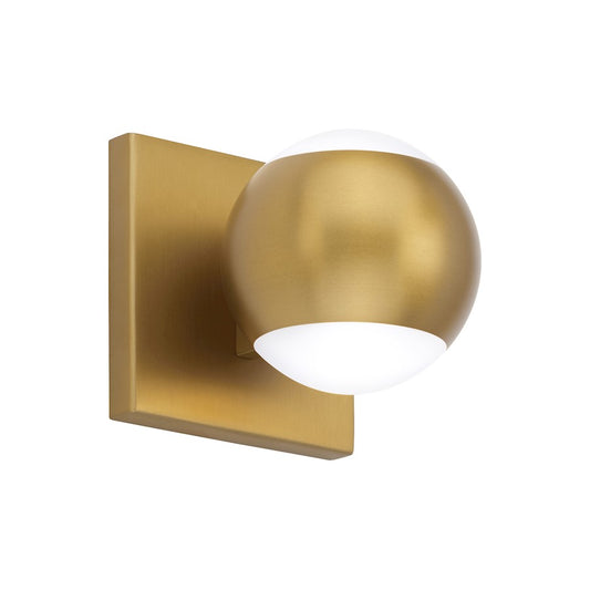 Modern Oko 1 Light Bath Sconce, Satin Nickel LED