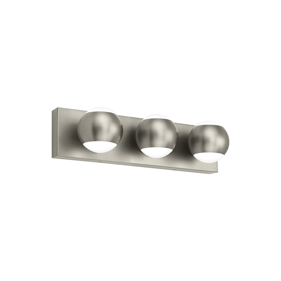 3 Light Bathroom Vanity Light, Satin Nickel LED