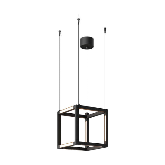 Tech Lighting Brox Cube 12" Pendant, Black/24v Remote Canopy - 700BRXCL93012BR