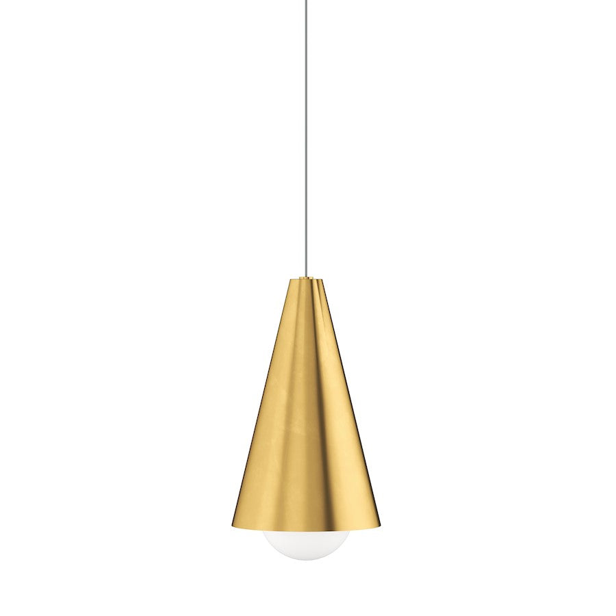 Tech Lighting 1 Light Mini Joni Pendant, Natural Brass - 700FJJNINB-LED930