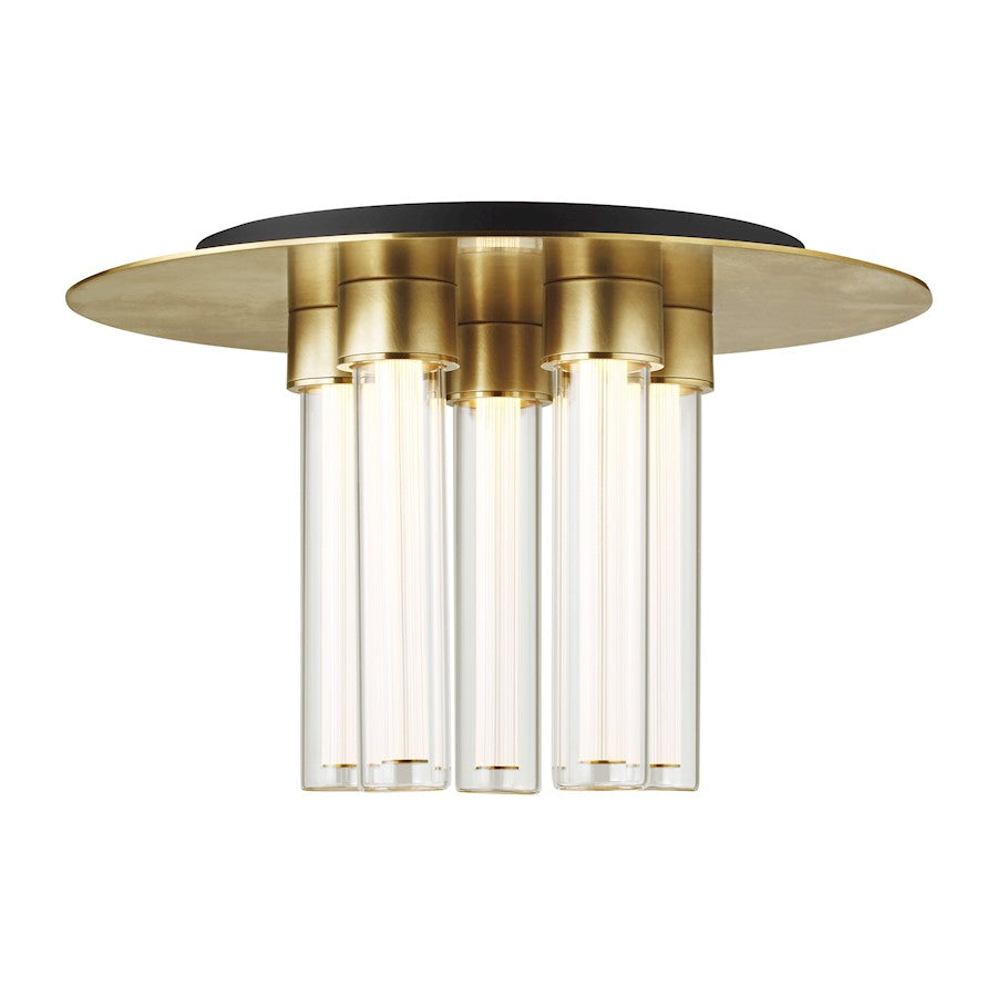 Tech Lighting Kola 5 Light 13" 277V Flush Mount, Brass - 700FMKLA13NB-LED927-277