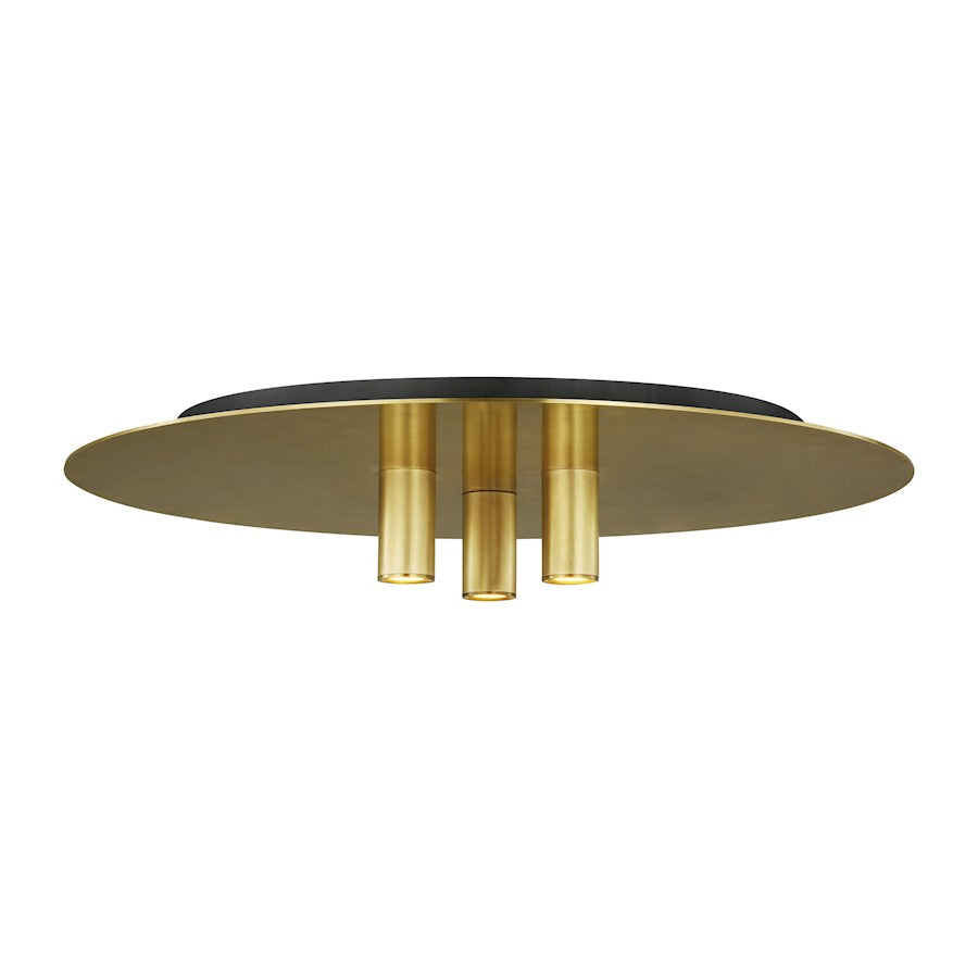 Tech Lighting Ponte 1 Light 16" 120V Flush Mount, Brass - 700FMPNT16NB-LED930