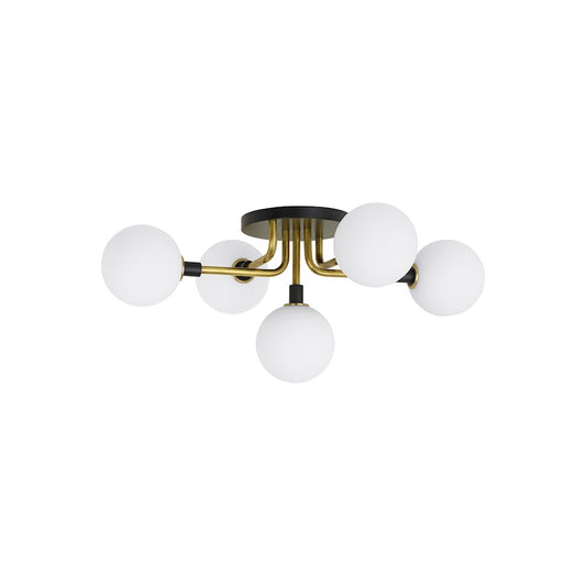 Visual Comfort Modern Viaggio Small Ceiling Light, Polished Nickel LED