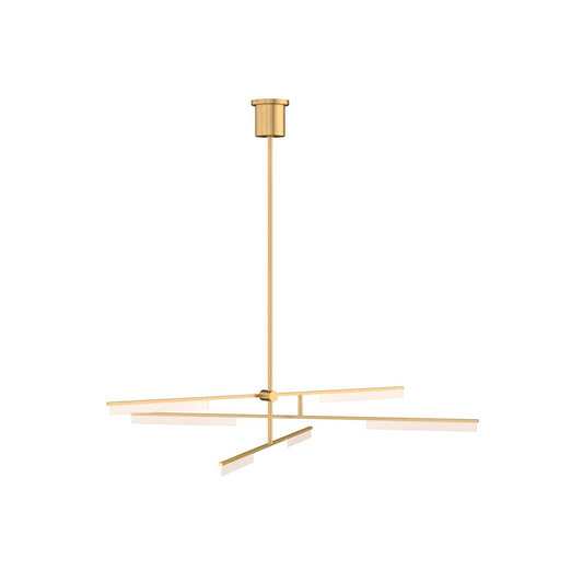 Tech Lighting Klee 6-Light Chandelier, Natural Brass - 700KLE6NB-LED930