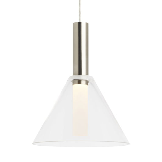 Pendant, Smoke/Satin Nickel LED