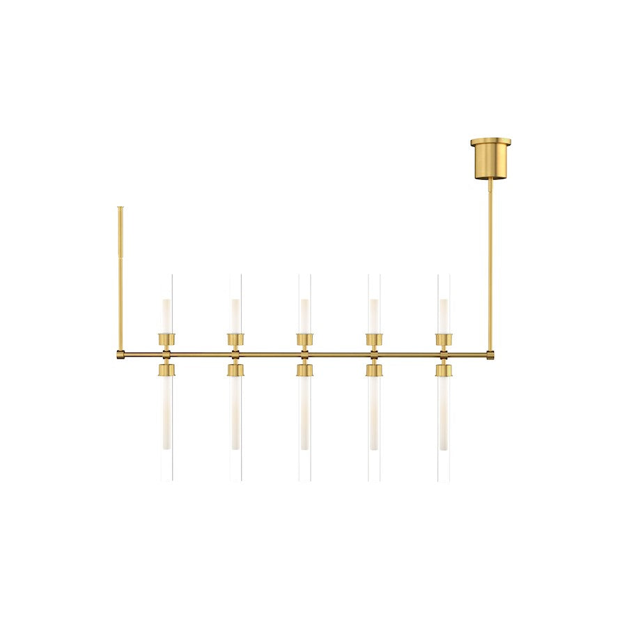 Tech Linger 48" Linear Suspension, Natural Brass, 277V - 700LSLNG48NB-LED930-277