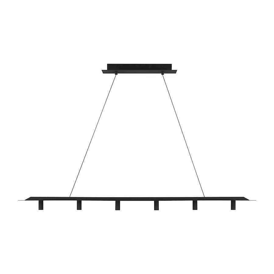 Tech Lighting Ponte 1 Light 120V Linear Suspension, Black - 700LSPNT50B-LED930