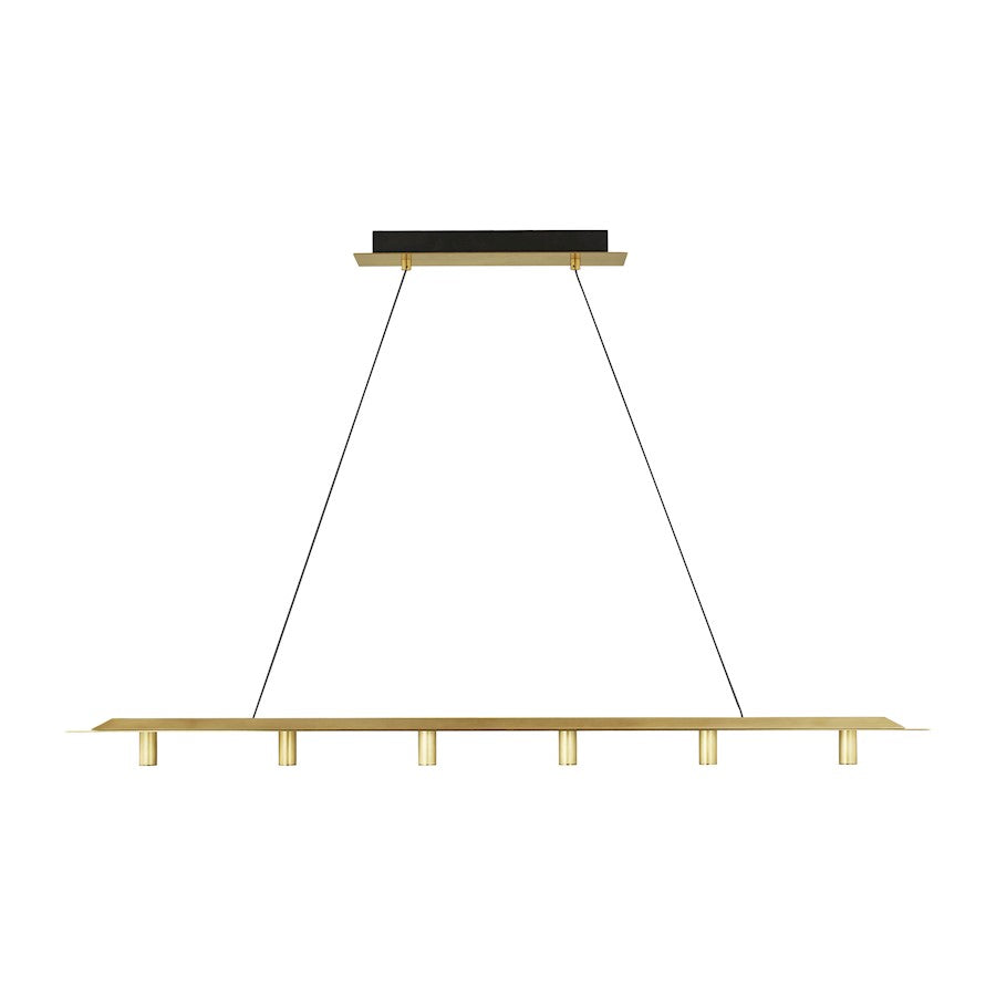 Tech Lighting Ponte 1-Lt 277V Linear Suspension, Brass - 700LSPNT50NB-LED930-277