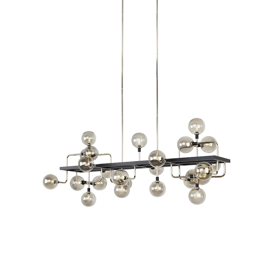 Visual Comfort Modern Viaggio Linear Small Suspension-LT, Nickel LED