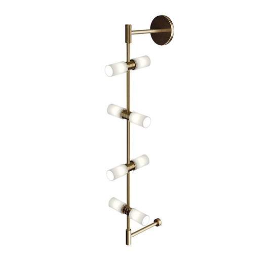 Modern Modernrail Cylinder Wall Sconce, Aged Brass SRF