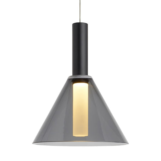 LED Pendant, Smoke/Satin Nickel