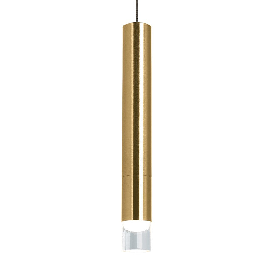 LED Pendant, Aged Brass