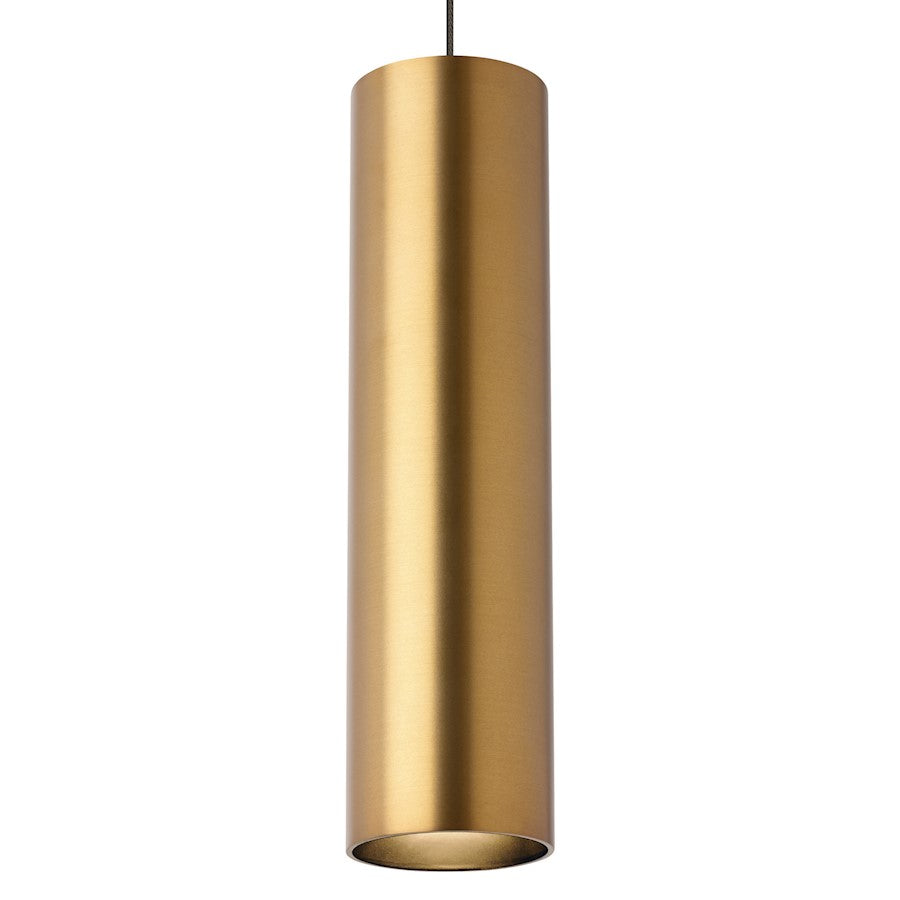 LED Pendant, White/Satin Nickel