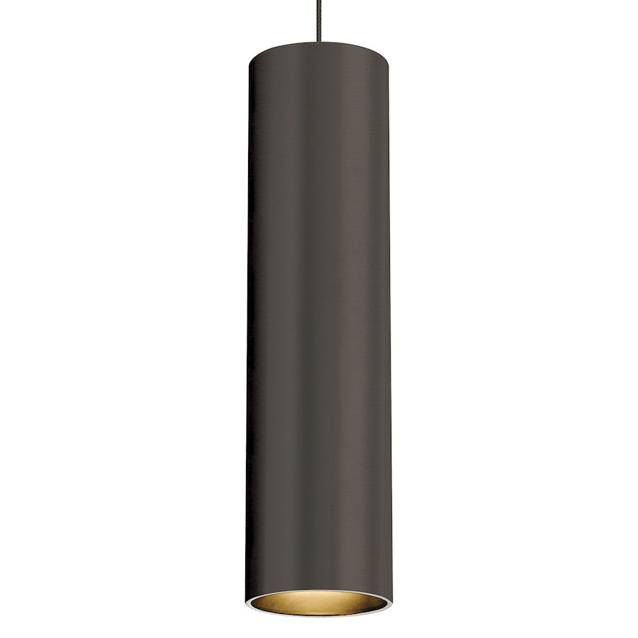 LED Pendant, White/Satin Nickel