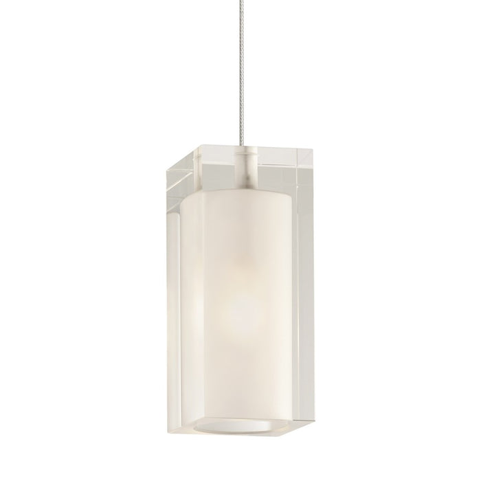 Visual Comfort Modern MP-Solitude Pendant, Frost/Aged Brass-LED