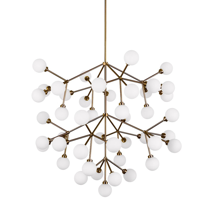 Visual Comfort Modern Mara 45 Light XL Chandelier White/Brass LED927