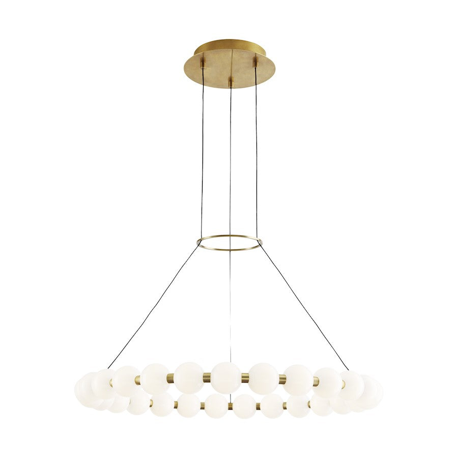 Tech Lighting Orbet 1 Light 30" Chandelier in Natural Brass - 700OBT30NB-LED927