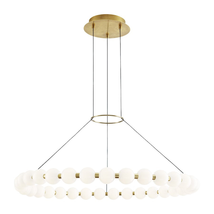 Tech Lighting Orbet 1 Light 36" Chandelier in Natural Brass - 700OBT36NB-LED927