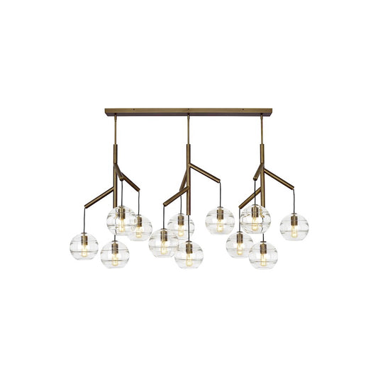 Chandelier, Smoke/Satin Nickel