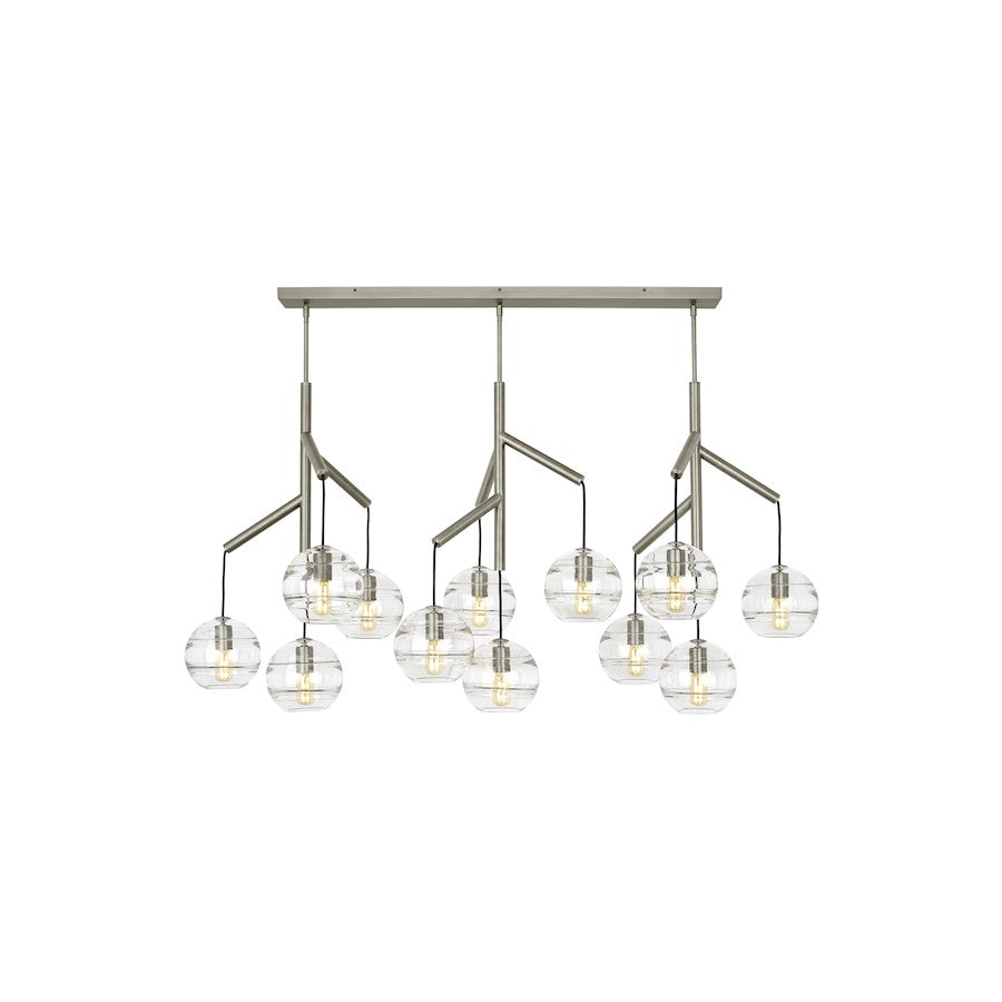 Chandelier, Smoke/Satin Nickel