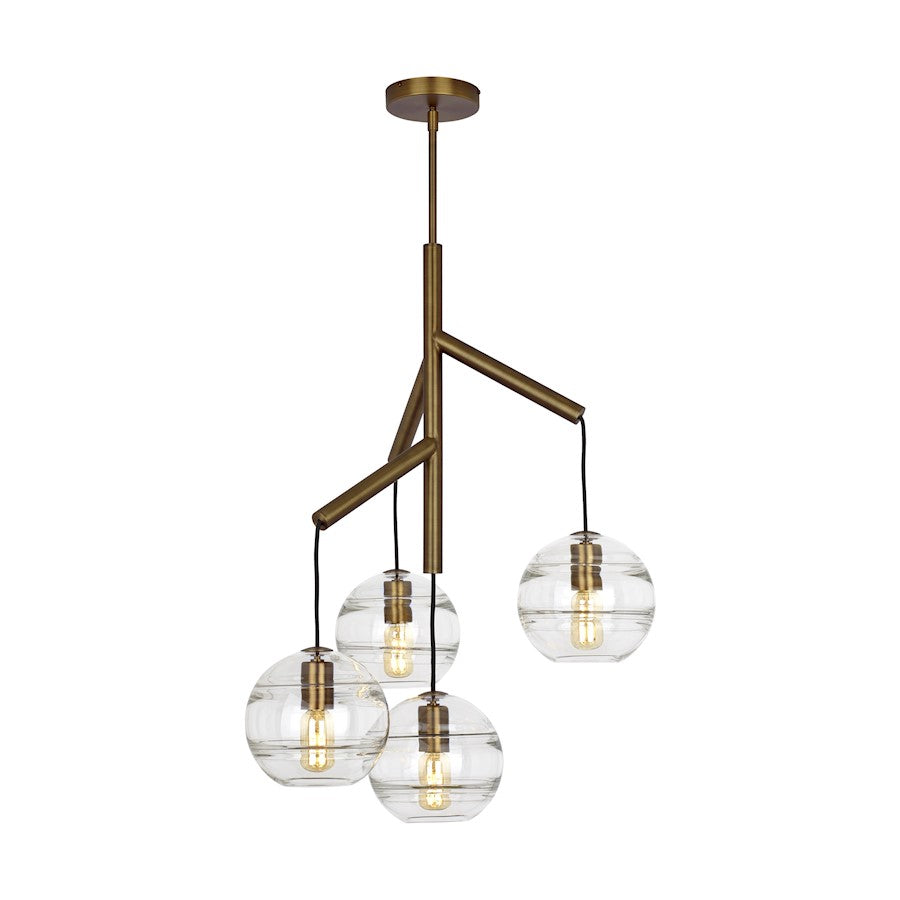 Chandelier, Smoke/Satin Nickel