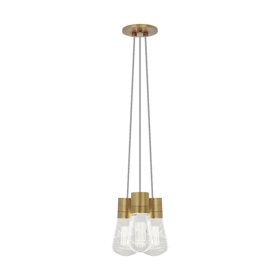 Visual Comfort Modern Alva 3Lt Pendant/LED922, BS/BK/WH - 700TDALVPMC3INB-LED922