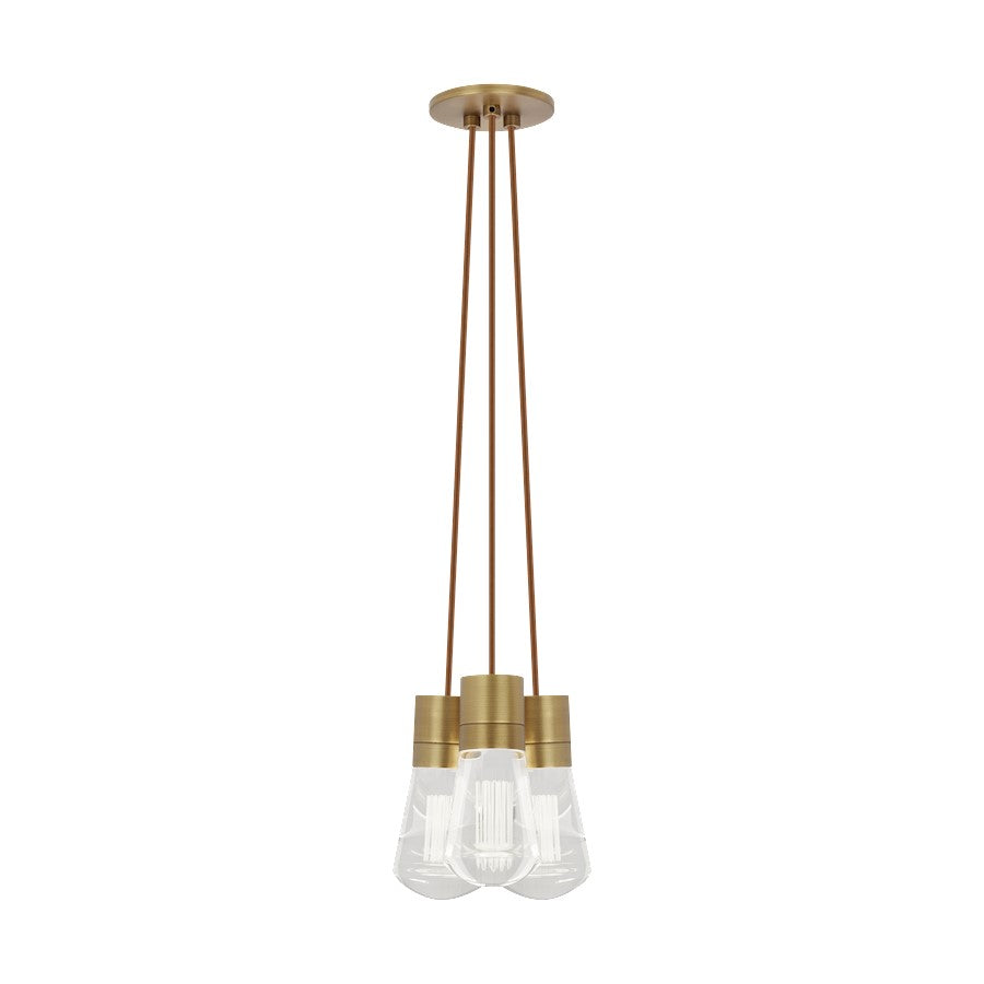 Visual Comfort Modern Alva 3Lt Pendant/LED922, BS/CP - 700TDALVPMC3PNB-LED922