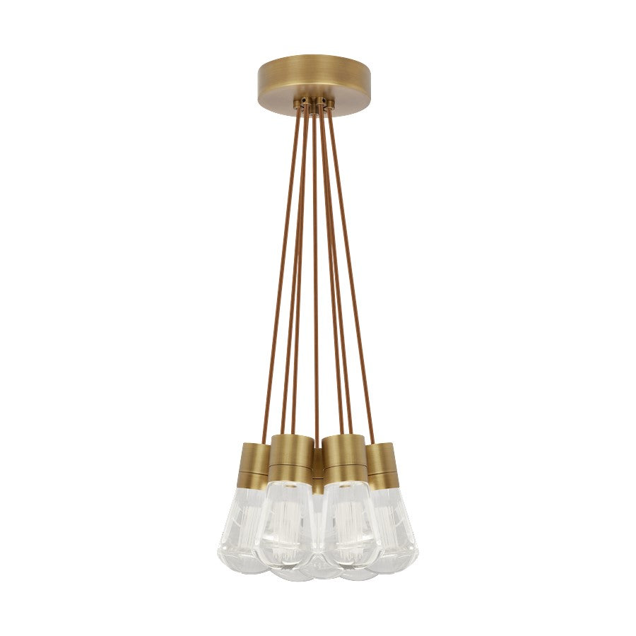 Visual Comfort Modern Alva 7Lt Pendant/LED930, BS/CP - 700TDALVPMC7PNB-LED930