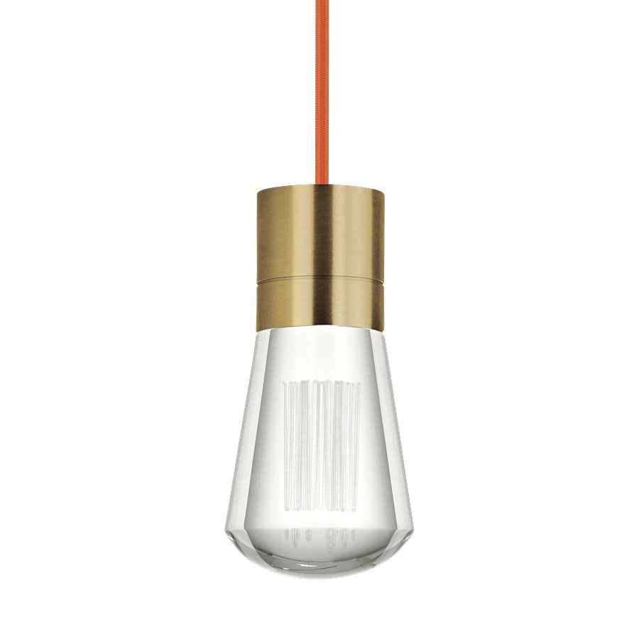 Visual Comfort Modern Alva 1Lt Pendant/LED922, BS/Orange - 700TDALVPMCONB-LED922