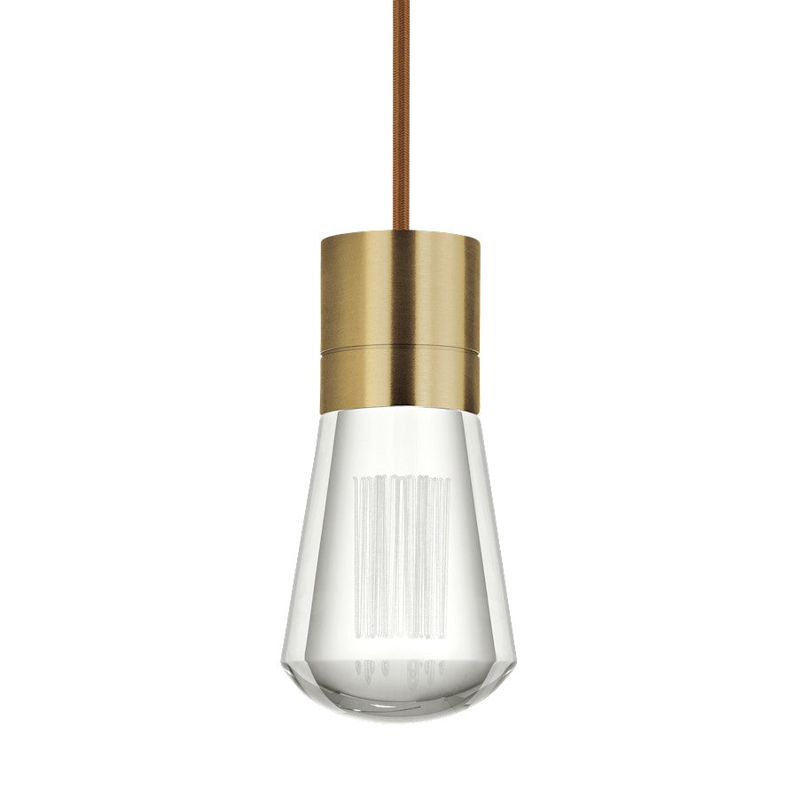 Visual Comfort Modern Alva 1Lt Pendant/LEDWD, BS/Copper - 700TDALVPMCPNB-LEDWD