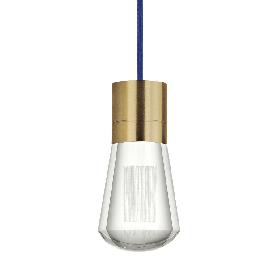 Visual Comfort Modern Alva 1Lt Pendant/LED922, BS/Blue - 700TDALVPMCUNB-LED922