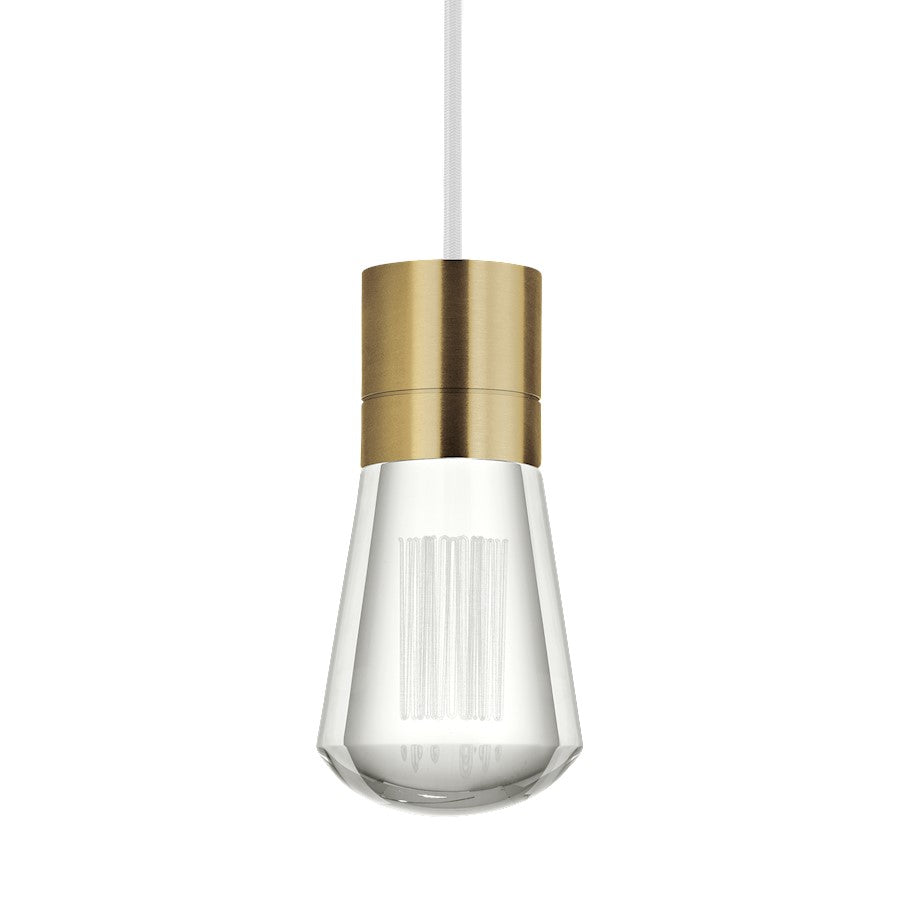 Visual Comfort Modern Alva 1Lt Pendant/LED922, BS/WH - 700TDALVPMCWNB-LED922