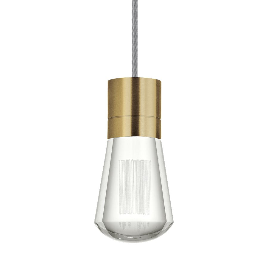 Visual Comfort Modern Alva 1Lt Pendant/LED930, BS/Gray - 700TDALVPMCYNB-LED930