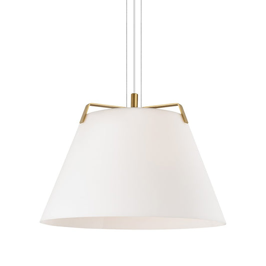 Pendant, White Polished Nickel W-LED930