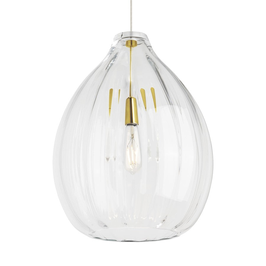 Tech Lighting Harper 1 Light LED Pendant in Natural Brass - 700TDHARPCNB-LED927