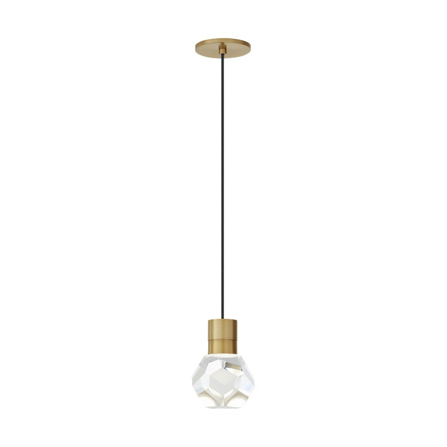 Visual Comfort Modern Kira 1Lt Pendant/LED922, BS/BK - 700TDKIRAP1BNB-LED922