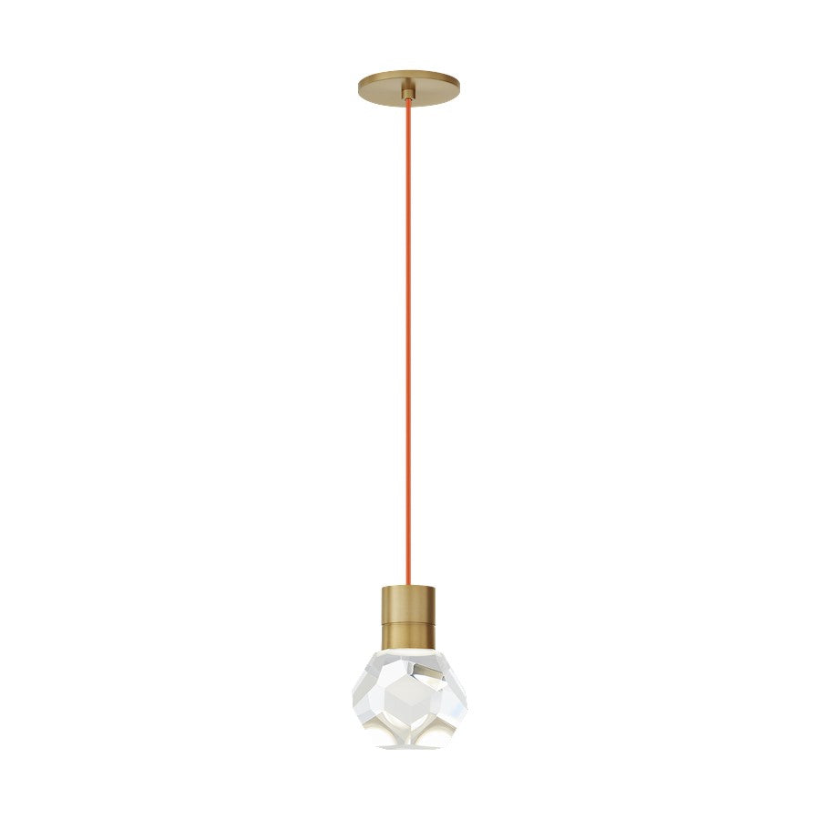 Visual Comfort Modern Kira 1Lt Pendant/LEDWD, BS/Orange - 700TDKIRAP1ONB-LEDWD