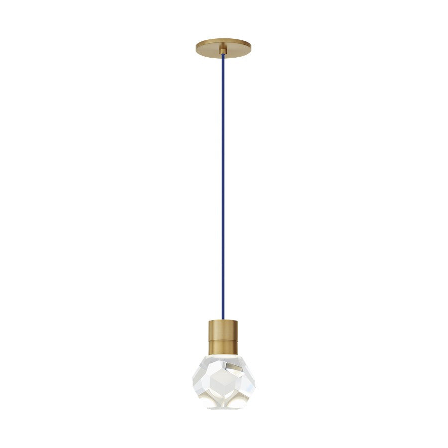 Visual Comfort Modern Kira 1Lt Pendant/LED922, BS/Blue - 700TDKIRAP1UNB-LED922